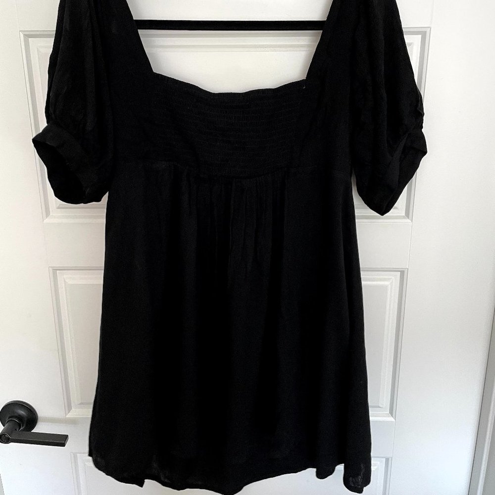 Black Kendall and Kylie Babydoll Dress